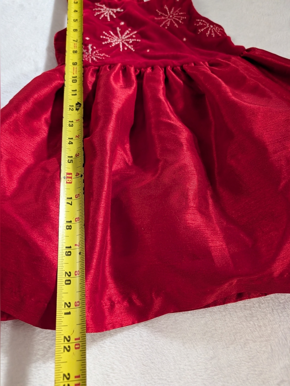 Stunning Dressed Up by Gymboree Red Velvet Sparkle Dress - Size 3T - Picture 7 of 10